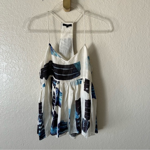 Tibi Pleated Camisole Peplum Racerback Blouse size 2 - Picture 9 of 14